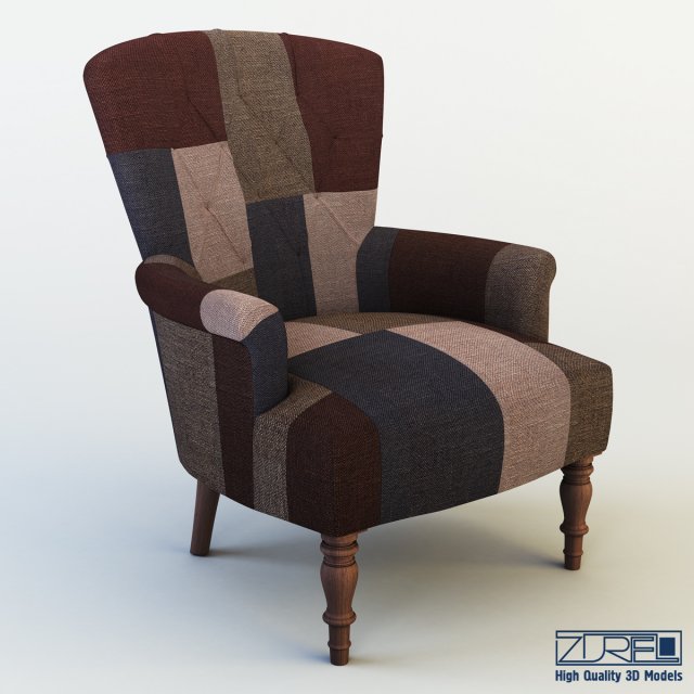 akey armchair 3D 模型 .c4d .max .obj .3ds .fbx .stl .blend 