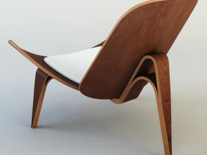 cadeira de concha Modelo 3D