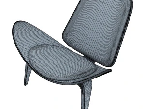 cadeira de concha Modelo 3D