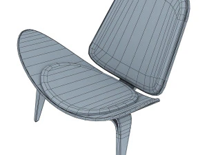 cadeira de concha Modelo 3D