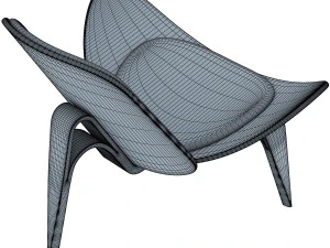 cadeira de concha Modelo 3D