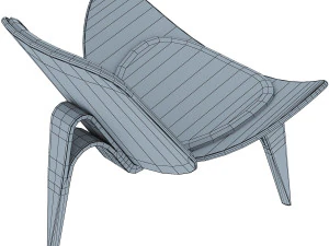 cadeira de concha Modelo 3D