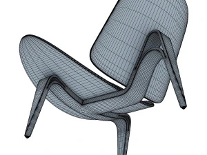 cadeira de concha Modelo 3D