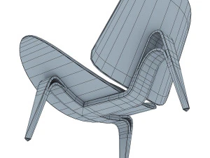 cadeira de concha Modelo 3D