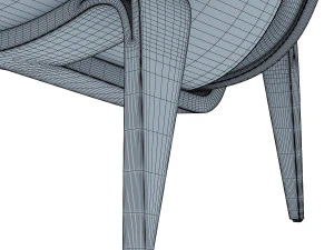 cadeira de concha Modelo 3D