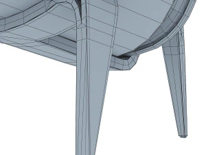 cadeira de concha Modelo 3D