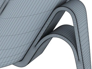 cadeira de concha Modelo 3D