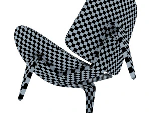 cadeira de concha Modelo 3D