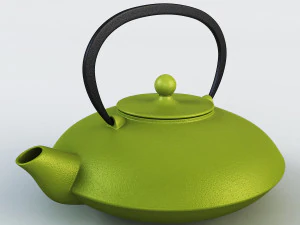 주철 차 주전자 3D 모델