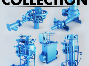 industrial pumps collection full 3D Model