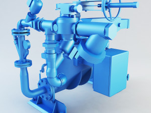 industrial pumps collection full Model 3D