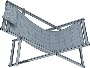 veliero chaise lounge 3D Model