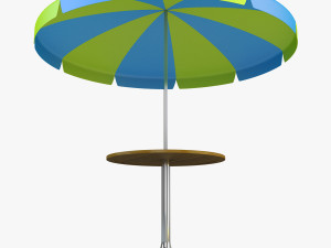 patio table with umbrella v 1 3D Модель