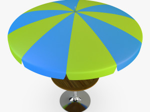 patio table with umbrella v 1 3D Модель