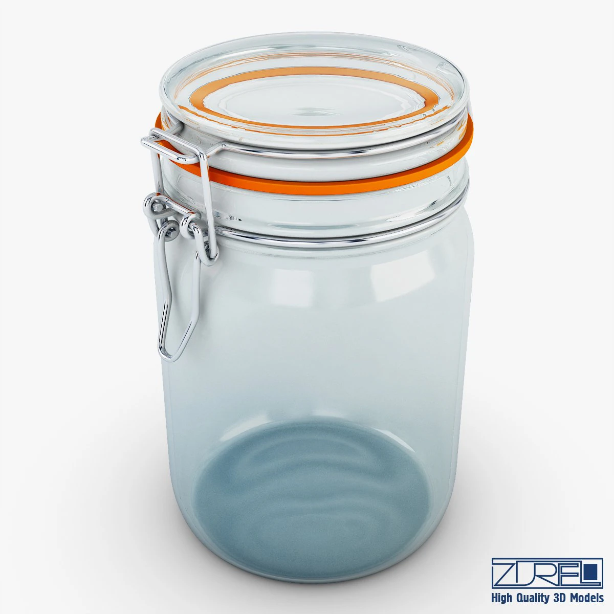 jar herm fido 1 liter 3D Model .c4d .max .obj .3ds .fbx .stl .blend 