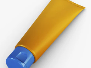 cosmetic cream tube v 2 3D Model