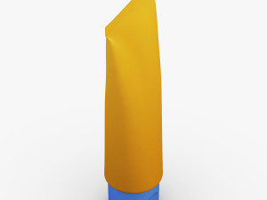 cosmetic cream tube v 3 3D 모델