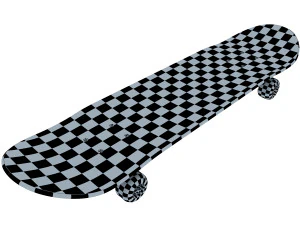 skateboard v 2 3D Model