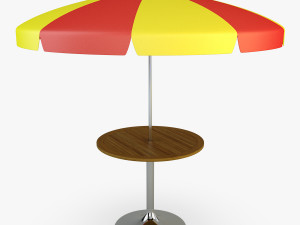 patio table with umbrella v 2 Modèle 3D