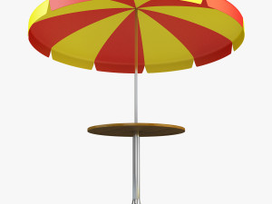 patio table with umbrella v 2 3D 模型