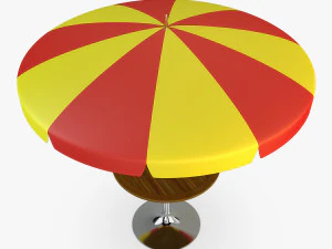 patio table with umbrella v 2 3D Model