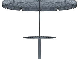 patio table with umbrella v 2 3D 模型