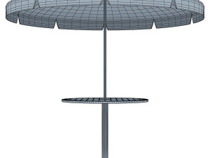 patio table with umbrella v 2 3D 模型