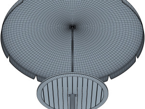 patio table with umbrella v 2 3D 模型