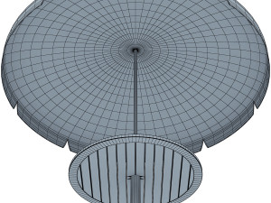 patio table with umbrella v 2 3D 模型