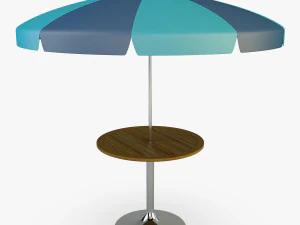 şemsiyeli veranda masası v 4 3D Model