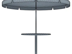 patio table with umbrella v 4 3D Model