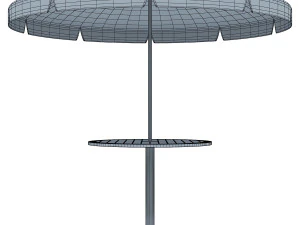 patio table with umbrella v 4 3D Model