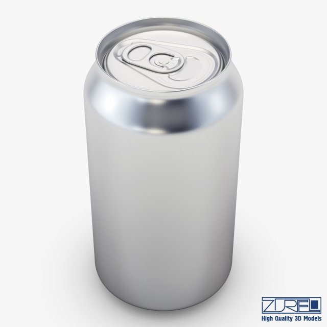 aluminum soda can v 1 3D Model .c4d .max .obj .3ds .fbx .stl .blend 