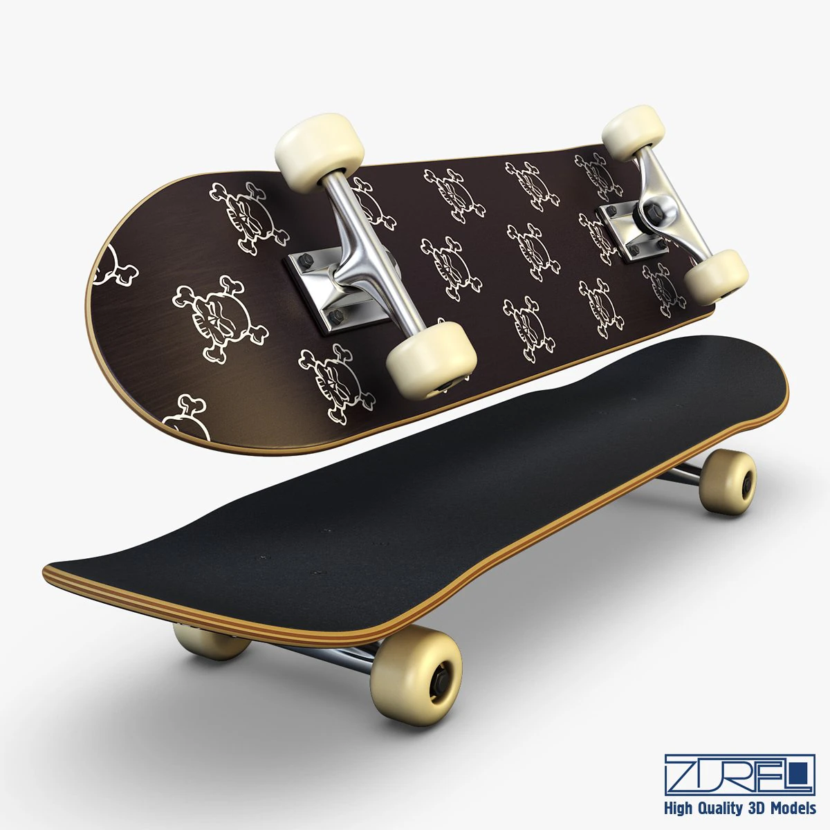 skateboard v 4 3D Model .c4d .max .obj .3ds .fbx .stl .blend 