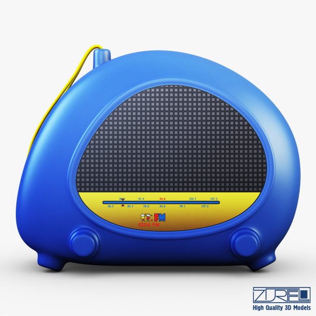 kids radio toy 3D Model .c4d .max .obj .3ds .fbx .stl .blend 