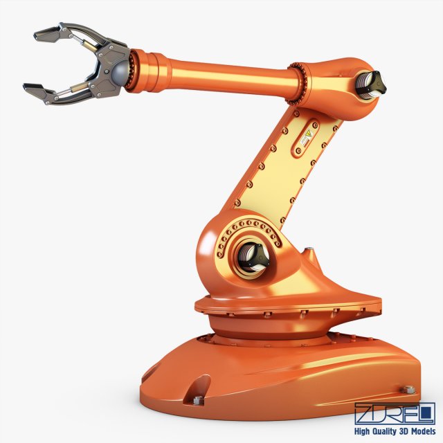 industrial robot v 1 3D Model .c4d .max .obj .3ds .fbx .stl .blend 