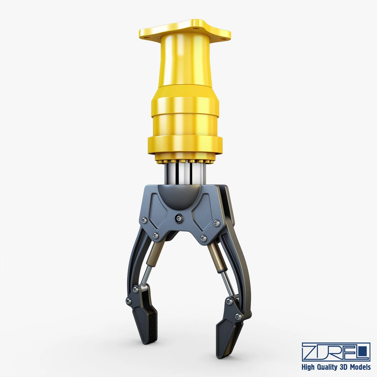 hydraulic grab v 1 3D Model .c4d .max .obj .3ds .fbx .stl .blend
