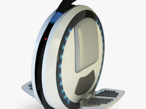 ninebot one white 3D Model