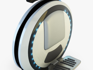 ninebot one white Modelo 3D