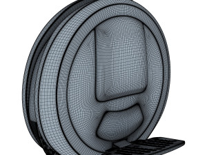 ninebot one white Modelo 3D