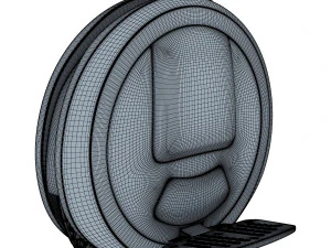 ninebot one white 3D Model