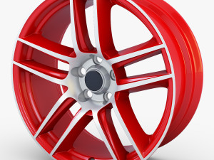 mustang boss 302 19 laguna seca wheel red 3D Model