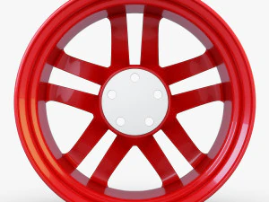 mustang boss 302 19 laguna seca ruota rossa Modello 3D