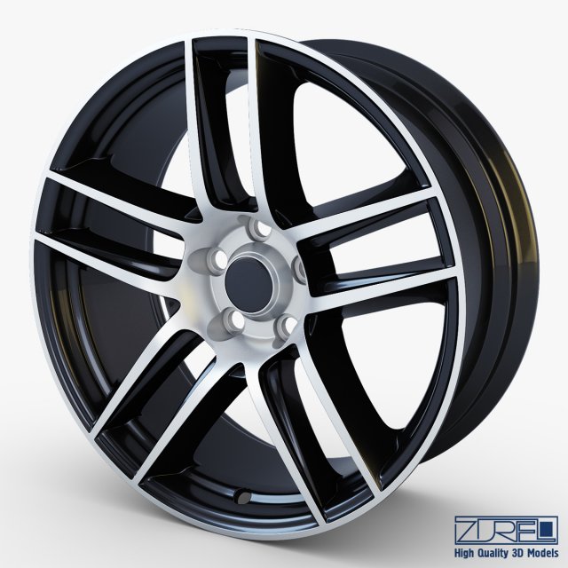 mustang boss 302 19 laguna seca wheel black 3D Model .c4d .max .obj .3ds .fbx .stl .blend 