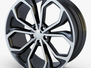 ruota taurus sho 20 lavorata nera v 1 Modello 3D