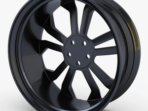taurus sho 20 machined wheel black v 1 3D Model