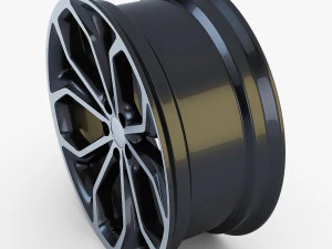 taurus sho 20 machined wheel black v 1 3D Model