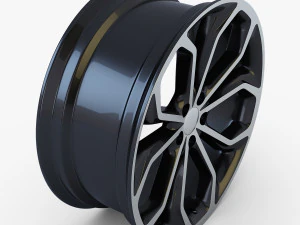 taurus sho 20 machined wheel black v 1 3D Model