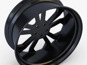 taurus sho 20 machined wheel black v 1 3D Model