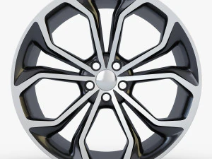 taurus sho 20 machined wheel black v 1 3D Model